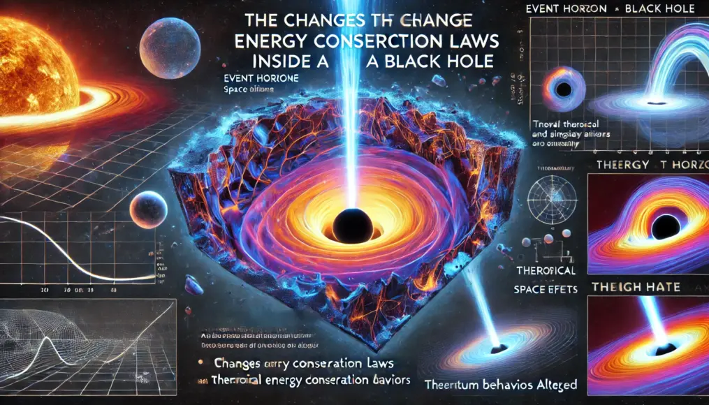 ブラックホール内部でのエネルギー保存則の変化