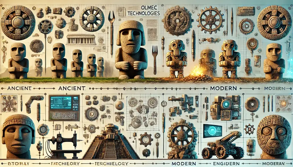 A comparative study of modern and Olmec engineering techniques