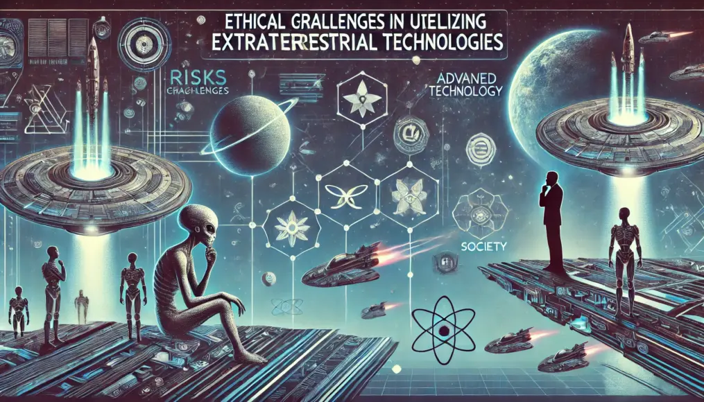 Ethical challenges in utilizing extraterrestrial technologies. Highlighting the need to consider risks and impacts on society.