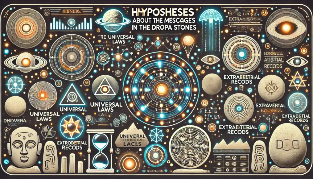 Hypotheses about the messages encoded in the Dropa Stones. Featuring ideas related to universal laws and extraterrestrial records.