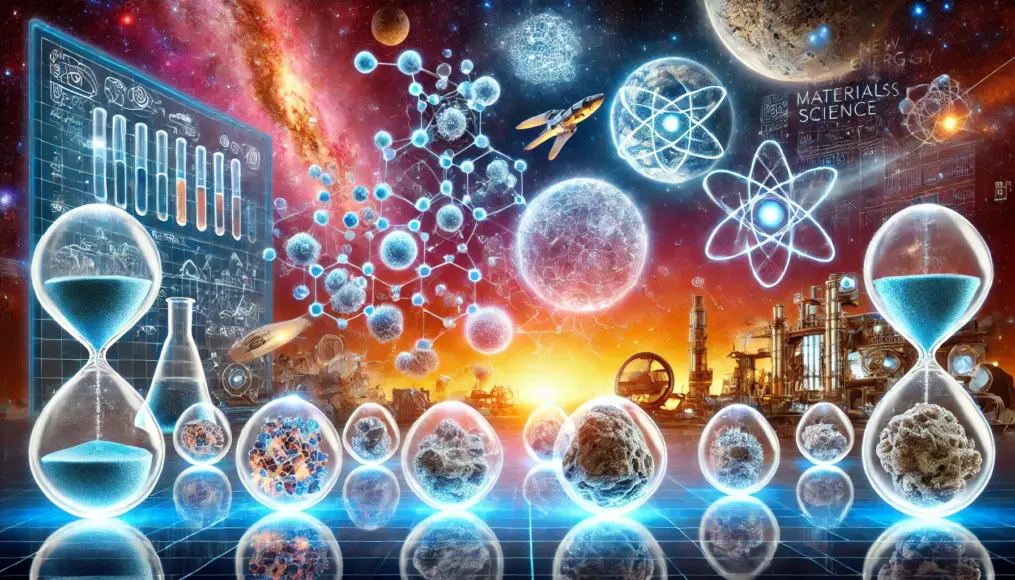 An image symbolizing scientific advancements suggested by the Dropa Stones. Depicting possibilities for new energy technologies and material science.