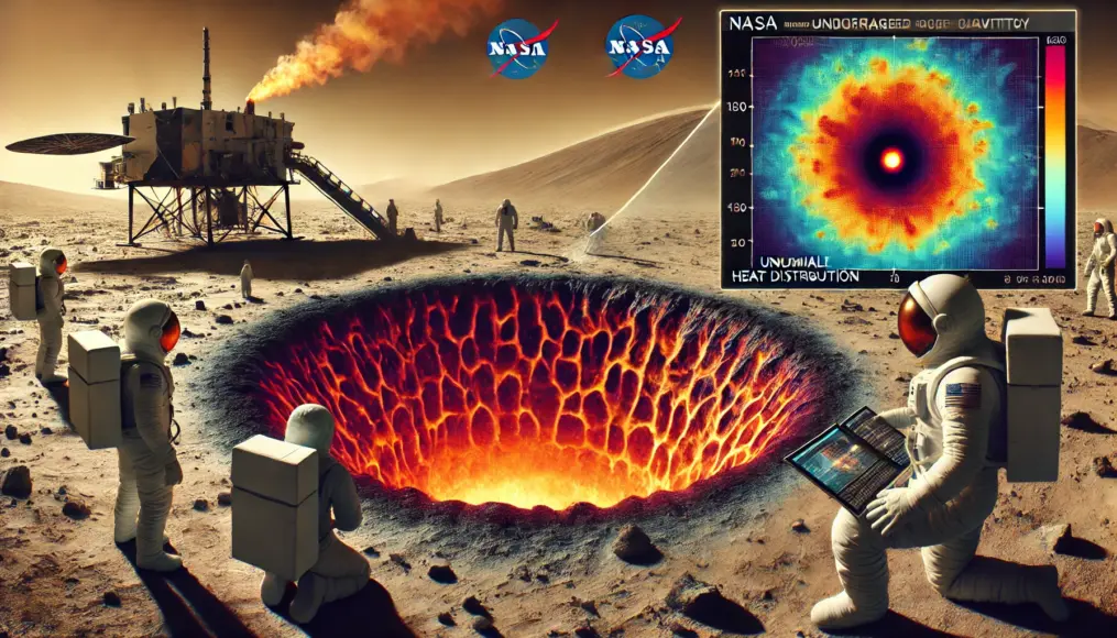 NASAの探査機が捉えた火星の地下空洞、赤外線カメラが内部の異常な熱分布を記録