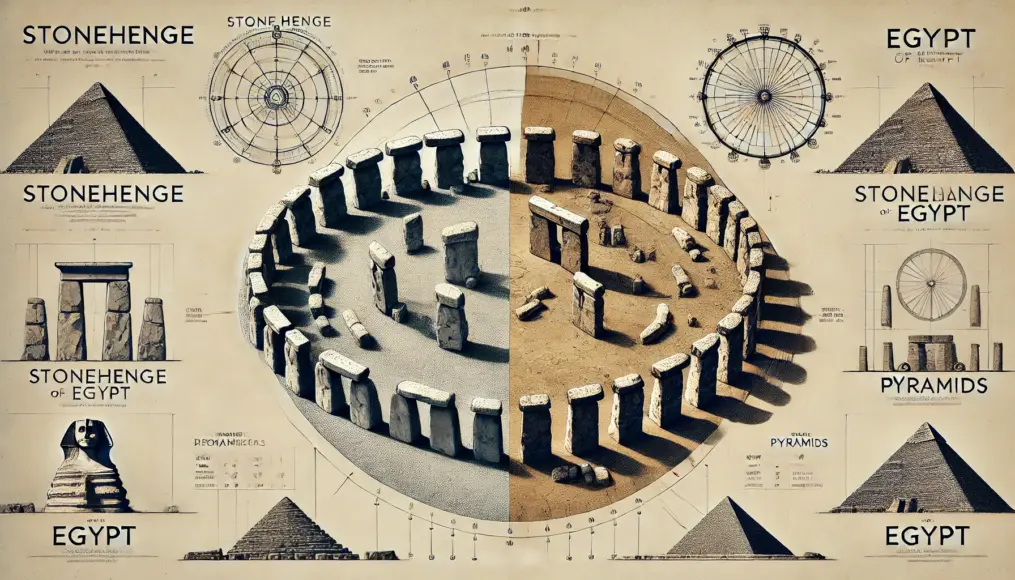 A comparison of Stonehenge and the pyramids, highlighting their architectural similarities